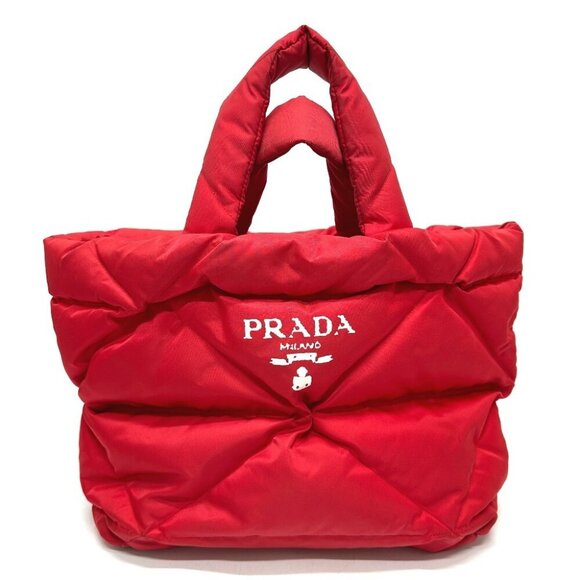 PRADA 2VG082 Re-Nylon padding Bag Tote Bag Nylon Red - Picture 1 of 15